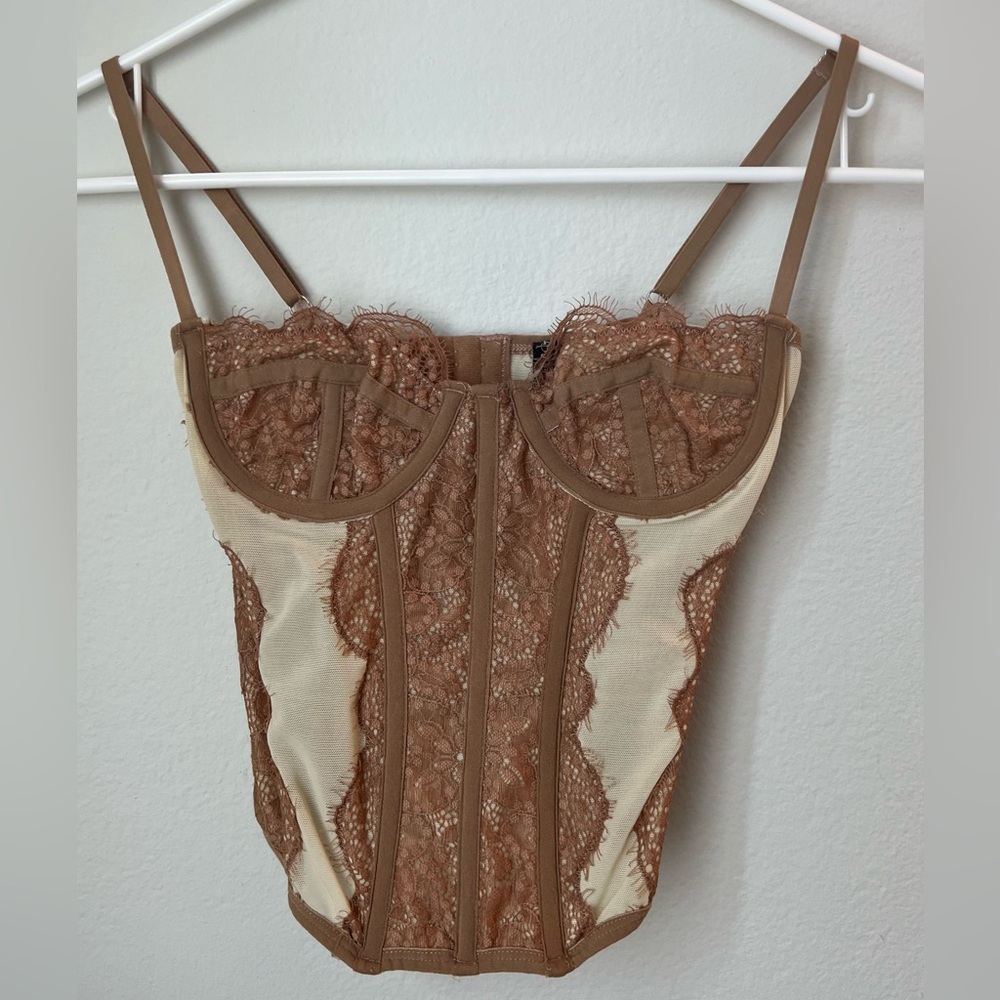 Urban Outfitters Out From Under Corset Top - Tan